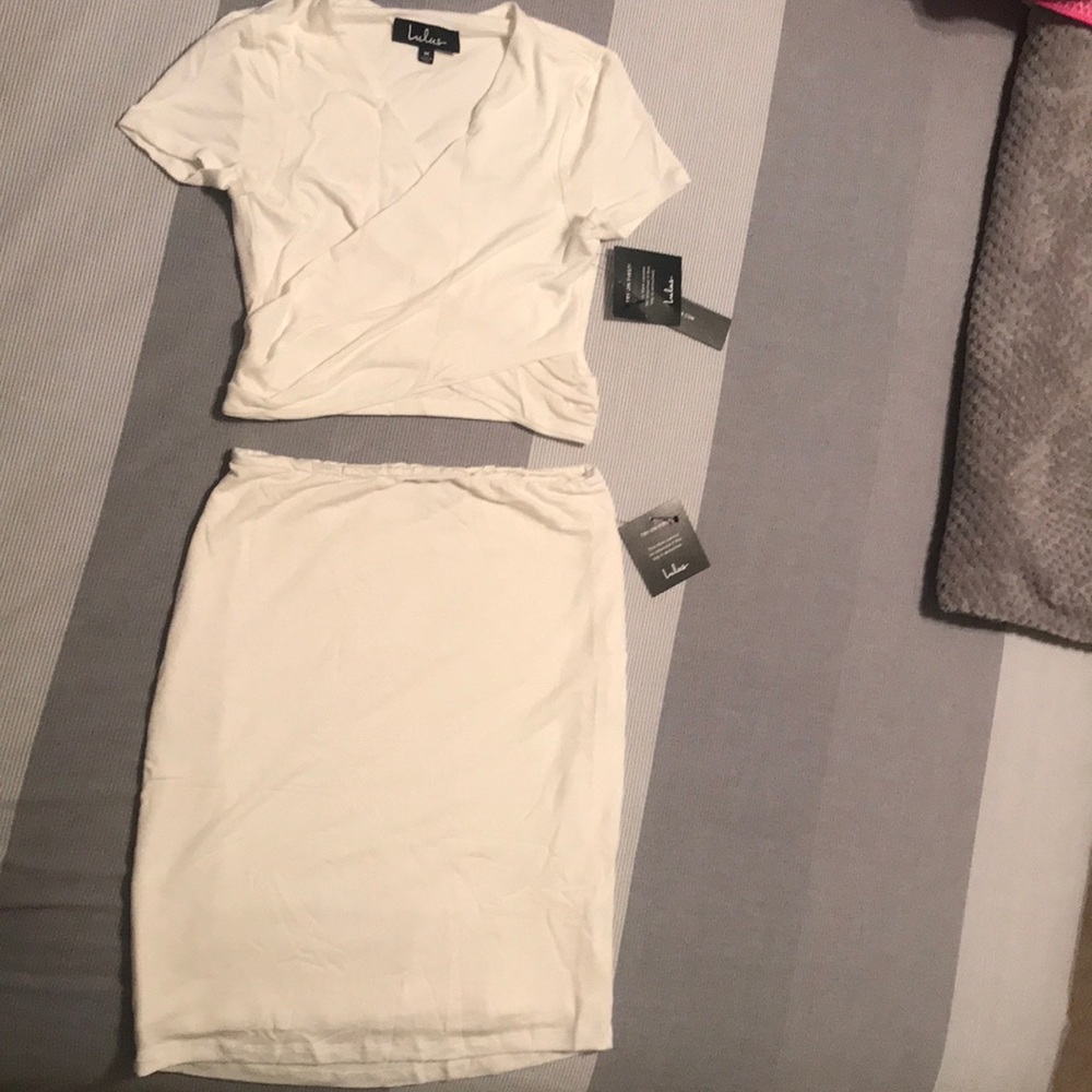 lulus white two piece set